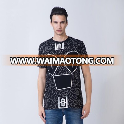 OEM wholesale drop shipping O-Neck full printed sublimation custom tag tshirts with custom label